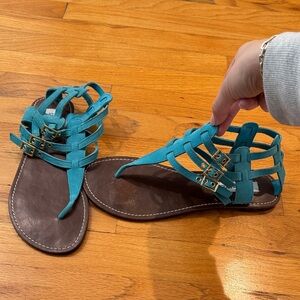 Women’s Teal Strappy Gladiator Sandals - Steve Madden